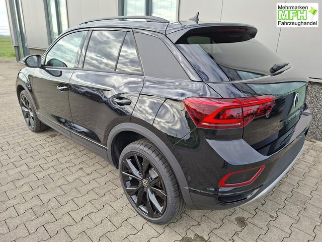Volkswagen T-Roc Style Modell 2025, 1.5 TSI 150PS DSG, Schwarz-Met, Elektr. Heckklappe, ACC, Virtual Cockpit, Climatronic, ParkAssist, Parksensoren v/h, R&uuml;ckfahrkamera, Sitzheizung, Privacy-Glas, M-Lederlenkrad beheizt, 19" ALU "Misano" schwarz, IQ LIGHT MATRIX, Keyless 