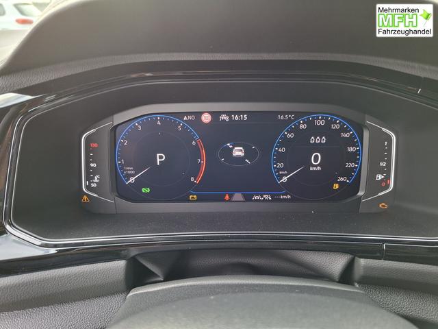 Volkswagen T-Roc Style Modell 2025, 1.5 TSI 150PS DSG, Schwarz-Met, Elektr. Heckklappe, ACC, Virtual Cockpit, Climatronic, ParkAssist, Parksensoren v/h, R&uuml;ckfahrkamera, Sitzheizung, Privacy-Glas, M-Lederlenkrad beheizt, 19" ALU "Misano" schwarz, IQ LIGHT MATRIX, Keyless 