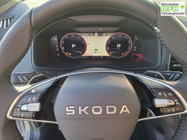 Skoda Karoq Sportline 1.5 TSI 150PS DSG, WEISS-MET, 5JGARANTIE, AHK SCHWENKBAR, 19" ALU SAGITARIUS, BEHEIZTE FRONTSCHEIBE, SITZHEIZUNG, MATRIX-LED, Elektr. Heckklappe, Virtual Cockpit 10", Climatronic, NAVI, ACC, Parksensoren v/h, R&uuml;ckfahrkamera, Dachreling, PRIVACY-GLAS 