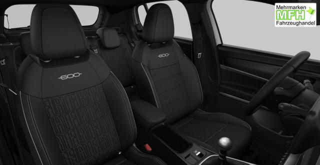 Fiat 600 Street Klimaaut. LED CarP PDC Keyl 18Z Black 