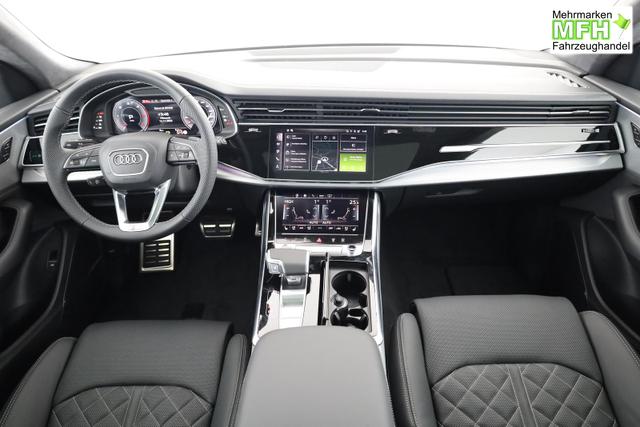 Audi Q8 50 TDI quattro qu S-LINE, Luft, Pano, B&O, 23-Zoll, AHK, Leder, AreaView, Optik schwarz 