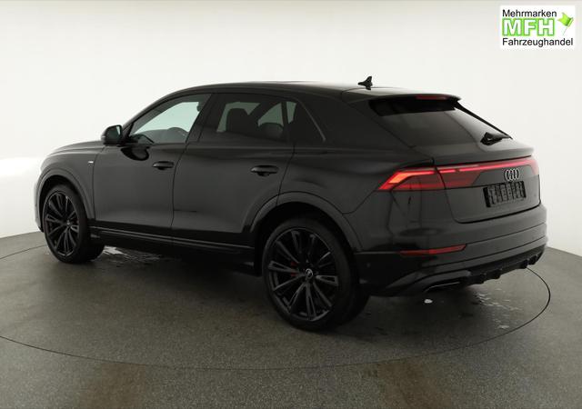 Audi Q8 50 TDI quattro qu S-LINE, Standheizung, HuD, Luft, Pano, B&O, 23-Zoll, AHK, Leder, AreaView, Optik schwarz 