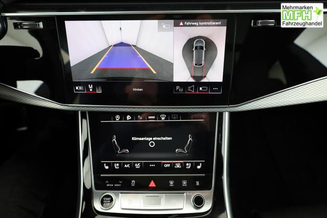 Audi Q8 50 TDI quattro qu S-LINE, Standheizung, HuD, Luft, Pano, B&O, 23-Zoll, AHK, Leder, AreaView, Optik schwarz 