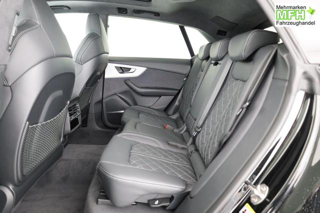 Audi Q8 50 TDI quattro qu S-LINE, Standheizung, HuD, Luft, Pano, B&O, 23-Zoll, AHK, Leder, AreaView, Optik schwarz 