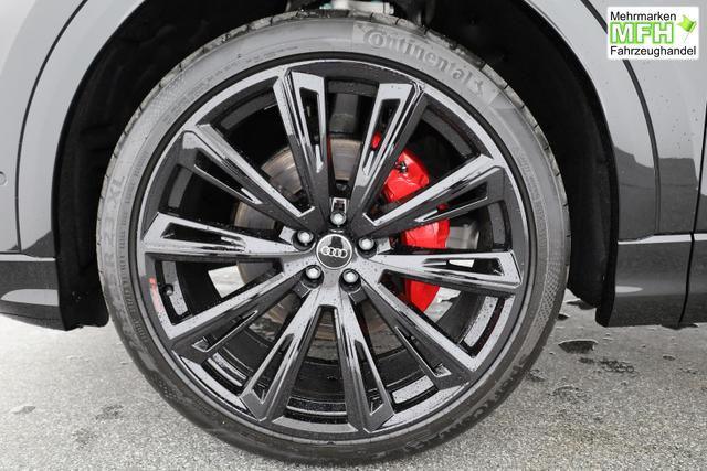 Audi Q8 50 TDI quattro qu S-LINE, Standheizung, HuD, Luft, Pano, B&O, 23-Zoll, AHK, Leder, AreaView, Optik schwarz 