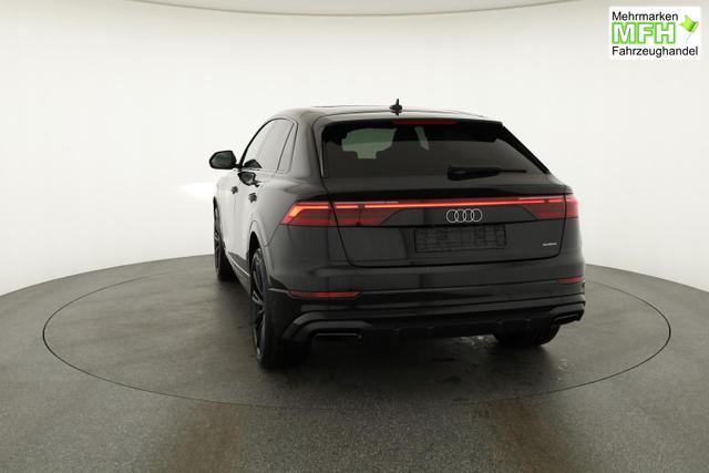 Audi Q8 50 TDI quattro qu S-LINE, Standheizung, HuD, Luft, Pano, B&O, 23-Zoll, AHK, Leder, AreaView, Optik schwarz 