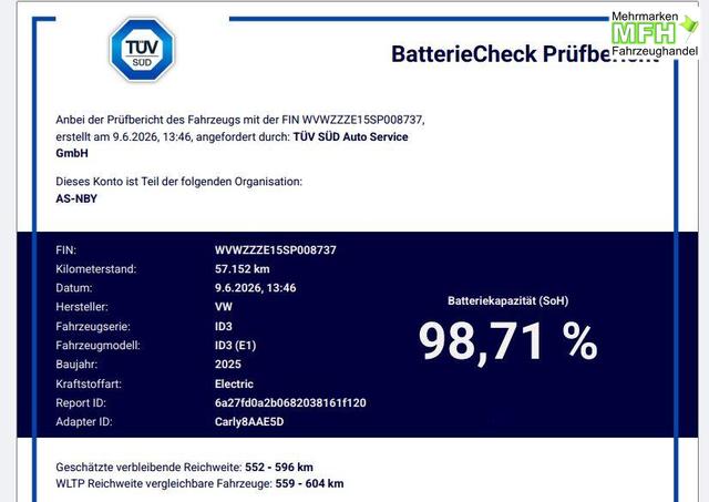 Volkswagen ID.3 GTX 210 kW kW, HuD, H&K, IQ.Light, Kamera, Winter, 20-Zoll 