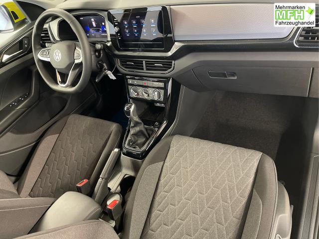 Volkswagen / T-Cross / Wei&szlig; / / / 95PS PDC vo+hi+Sitzheizung+App+Side+Travel+Stau+ACC+Klima