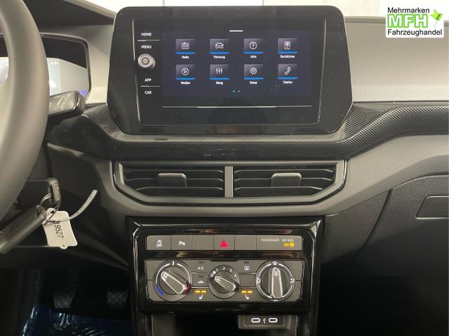 Volkswagen / T-Cross / Wei&szlig; / / / 95PS PDC vo+hi+Sitzheizung+App+Side+Travel+Stau+ACC+Klima 