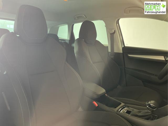Skoda / Karoq / Blau / / / 150PS DSG AHK+Kamera+ACC+Kessy+Kamera+ParkPilot vo+hi+App