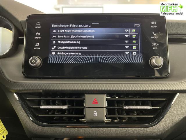 Skoda / KAMIQ / Blau / / / 115PS DSG AHK+16 Zoll Alu+Sitzheizung+App-Connect+GVL
