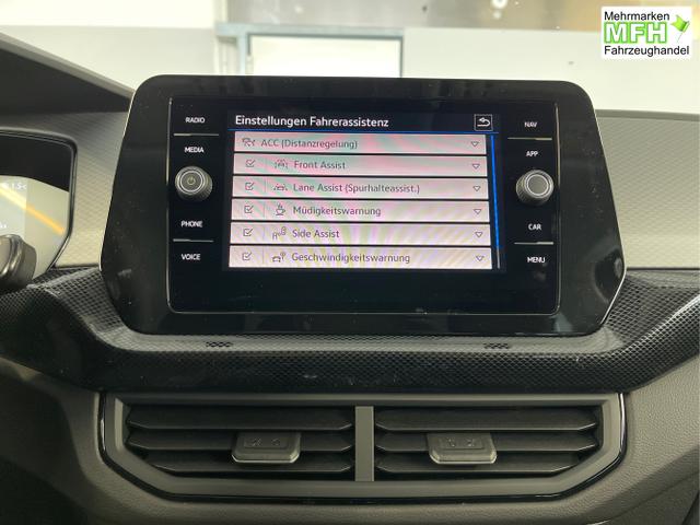 Volkswagen / T-Cross / Blau / / / 115PS DSG AHK+Navi+Kessy+Sitzheizung+App-Connect+ACC