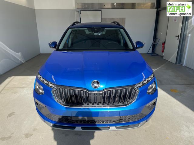 Skoda / KAMIQ / Blau / / / 115PS DSG Matrix+AHK+Kamera+PDC vor+hi+Kessy+Sitzheizung+GVL