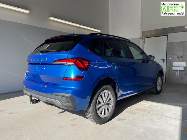 Skoda / KAMIQ / Blau / / / 115PS DSG Matrix+AHK+Kamera+PDC vor+hi+Kessy+Sitzheizung+GVL