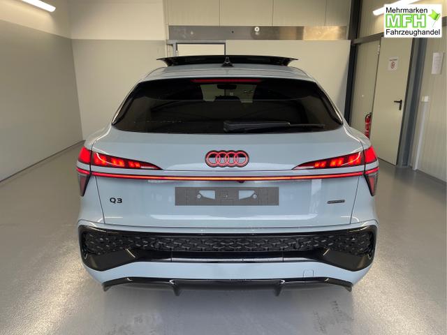 Audi / Q3 Sportback / Grau / / / TFSI 265 PS quattro S line Pano+TechPro+Matrix+AHK+HUD+Alu20+KlimaPlus+DCC+SONOS