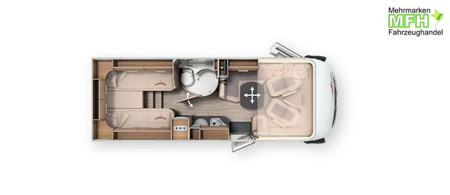 Carthago c-compactline I 143 LE Einzelbetten, Hubbett, Heckgarage 3.5 to 