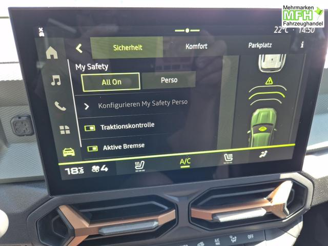 Dacia Duster Extreme Hybrid 140PS Automatik 1.6 SCE Sitzheizung Klimaautomatik 4x Kamera elektr.Parkbremse Teil-Leder Bluetooth Apple Carplay Android Auto PDC v+h 2xKeyless 17-LM 