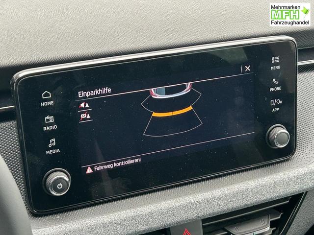 Skoda Kamiq 1.0 TSI 115PS DSG Selection Matrix-LED Sitzheizung Garantieverl&auml;ngerung Klimaautomatik Parksensoren Skoda-Radio drahtlos Apple CarPlay + Android Auto Digital Cockpit Tempomat abg.Scheiben 