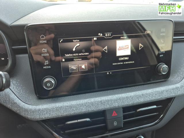 Skoda Kamiq 1.0 TSI 115PS DSG Selection Matrix-LED Sitzheizung Garantieverl&auml;ngerung Klimaautomatik Parksensoren Skoda-Radio drahtlos Apple CarPlay + Android Auto Digital Cockpit Tempomat abg.Scheiben 