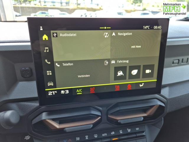 Dacia Duster Extreme 4x4 130PS 1.2 TCe 4x Kamera Lenkradheizung Sitzheizung Klimaautomatik Teil-Leder elektr.Parkbremse Bluetooth Apple Carplay Android Auto PDC v+h 2xKeyless 18-LM Ganzj.Reifen 