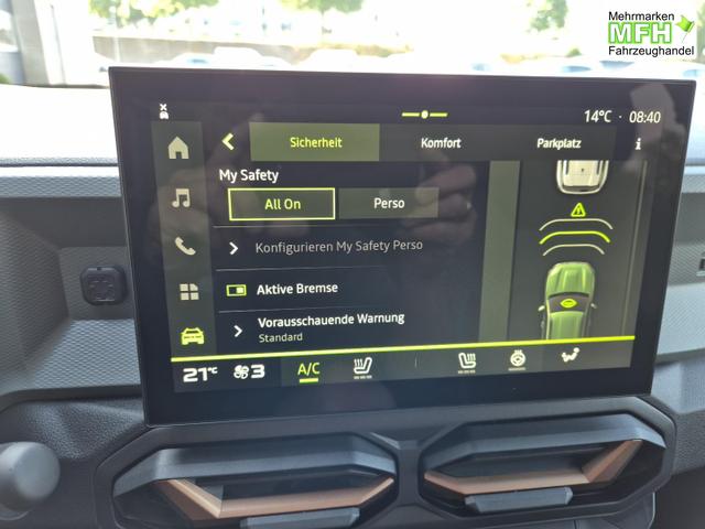 Dacia Duster Extreme 4x4 130PS 1.2 TCe 4x Kamera Lenkradheizung Sitzheizung Klimaautomatik Teil-Leder elektr.Parkbremse Bluetooth Apple Carplay Android Auto PDC v+h 2xKeyless 18-LM Ganzj.Reifen 