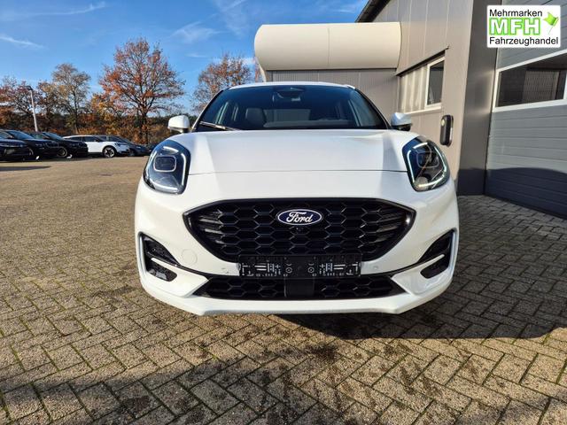 Ford Puma ST-Line X 1.0 EcoBoost Hybrid 125PS Automatik NEUES MODELL 360°Kamera AbstandsTempomat el.Heckklappe Premium Leder (Sensico) B+O-Sound Klimaautomatik Sitzheizung Lenkradheizung Frontscheibe beheizb. Ford-Navi SYNC4 Bluetooth Apple CarPlay Android A 