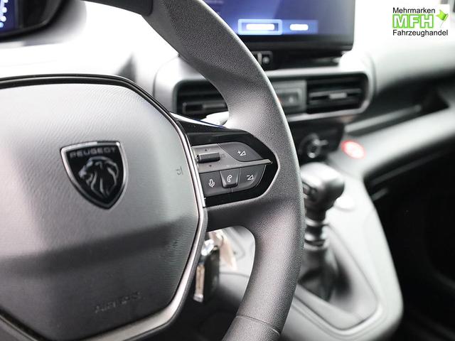 Peugeot Partner 1.5 BlueHDI 102PS NEUES MODELL 2-Sitzer AHK Klima Radio Apple CarPlay Android Auto Bluetooth DAB PDC v+h R&uuml;ckf.Kamera Tempomat Ganzj.Reifen 