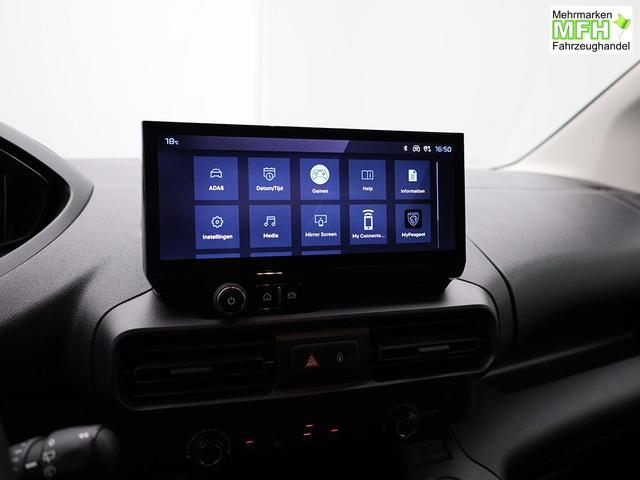 Peugeot Partner 1.5 BlueHDI 102PS NEUES MODELL 2-Sitzer AHK Klima Radio Apple CarPlay Android Auto Bluetooth DAB PDC v+h R&uuml;ckf.Kamera Tempomat Ganzj.Reifen 