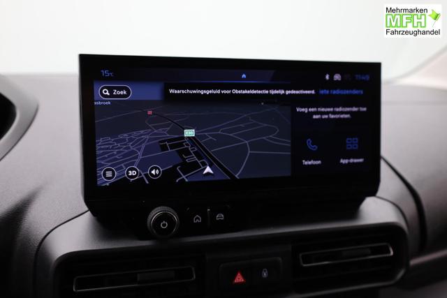 Peugeot Partner 1.5 BlueHDI 102PS NEUES MODELL 2-Sitzer AHK Klima Radio Apple CarPlay Android Auto Bluetooth DAB PDC v+h R&uuml;ckf.Kamera Tempomat Ganzj.Reifen 