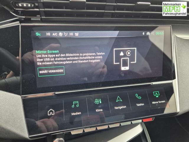 Peugeot 308 SW GT Exclusive 1.2 Hybrid 145PS Automatik Matrix-LED elektr. PanoDach Heckklappe Sitzheizung Lenkradheizung Navi 10" HD-Touchscreen wireless Apple CarPlay + Android Auto FOCAL-System 2x Keyless ACC 4x Kamera PDC v+h 18"LM 