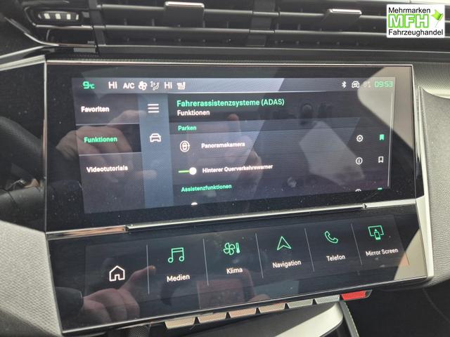 Peugeot 308 SW GT Exclusive 1.2 Hybrid 145PS Automatik Matrix-LED elektr. PanoDach Heckklappe Sitzheizung Lenkradheizung Navi 10" HD-Touchscreen wireless Apple CarPlay + Android Auto FOCAL-System 2x Keyless ACC 4x Kamera PDC v+h 18"LM 