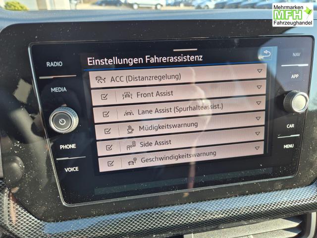 Volkswagen T-Cross 1.0 TSI 116PS DSG Life LED-Matrix-Scheinwerfer ACC Klimaautomatik Sitzheizung PDC v+h 17-LM abged.Scheiben 2xKeyless DAB+ Bluetooth Touchscreen Apple CarPlay Android Auto 