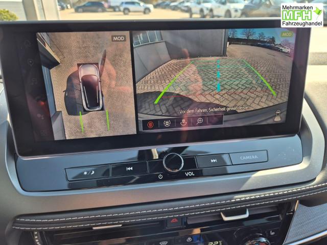 Nissan Qashqai 1.3 DIG-T MHEV 158 PS X-Tronic Tekna Voll-Leder Klimaautomatik PanoGlasdach Sitzheizung Lenkradheizung Navi Head-Up Display elektr. Heckklappe ACC PDC v+h 360&deg;Kamera DAB Bluetooth Touchscreen Apple CarPlay Android Auto 19"LM 