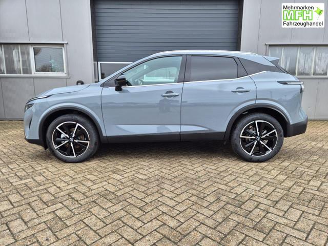 Nissan Qashqai 1.3 DIG-T MHEV 158 PS X-Tronic Tekna Voll-Leder Klimaautomatik PanoGlasdach Sitzheizung Lenkradheizung Navi Head-Up Display elektr. Heckklappe ACC PDC v+h 360&deg;Kamera DAB Bluetooth Touchscreen Apple CarPlay Android Auto 19"LM 
