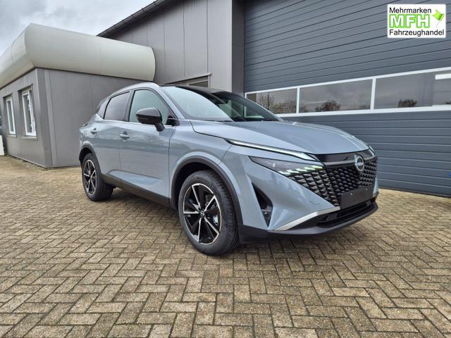 Nissan Qashqai 1.3 DIG-T MHEV 158 PS X-Tronic Tekna Voll-Leder Klimaautomatik PanoGlasdach Sitzheizung Lenkradheizung Navi Head-Up Display elektr. Heckklappe ACC PDC v+h 360&deg;Kamera DAB Bluetooth Touchscreen Apple CarPlay Android Auto 19"LM 