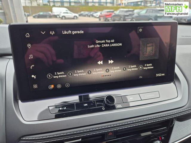 Nissan Qashqai 1.3 DIG-T MHEV 158 PS X-Tronic Tekna Voll-Leder Klimaautomatik PanoGlasdach Sitzheizung Lenkradheizung Navi Head-Up Display elektr. Heckklappe ACC PDC v+h 360&deg;Kamera DAB Bluetooth Touchscreen Apple CarPlay Android Auto 19"LM 