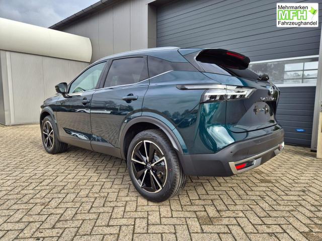 Nissan Qashqai 1.3 DIG-T MHEV 158 PS X-Tronic Tekna Voll-Leder Klimaautomatik PanoGlasdach Sitzheizung Lenkradheizung Navi Head-Up Display elektr. Heckklappe ACC PDC v+h 360&deg;Kamera DAB Bluetooth Touchscreen Apple CarPlay Android Auto 19"LM 
