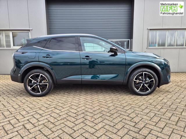 Nissan Qashqai 1.3 DIG-T MHEV 158 PS X-Tronic Tekna Voll-Leder Klimaautomatik PanoGlasdach Sitzheizung Lenkradheizung Navi Head-Up Display elektr. Heckklappe ACC PDC v+h 360&deg;Kamera DAB Bluetooth Touchscreen Apple CarPlay Android Auto 19"LM 