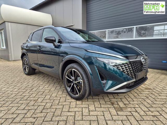 Nissan Qashqai 1.3 DIG-T MHEV 158 PS X-Tronic Tekna Voll-Leder Klimaautomatik PanoGlasdach Sitzheizung Lenkradheizung Navi Head-Up Display elektr. Heckklappe ACC PDC v+h 360&deg;Kamera DAB Bluetooth Touchscreen Apple CarPlay Android Auto 19"LM 