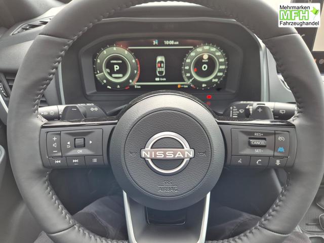 Nissan Qashqai 1.3 DIG-T MHEV 158 PS X-Tronic Tekna Voll-Leder Klimaautomatik PanoGlasdach Sitzheizung Lenkradheizung Navi Head-Up Display elektr. Heckklappe ACC PDC v+h 360&deg;Kamera DAB Bluetooth Touchscreen Apple CarPlay Android Auto 19"LM 