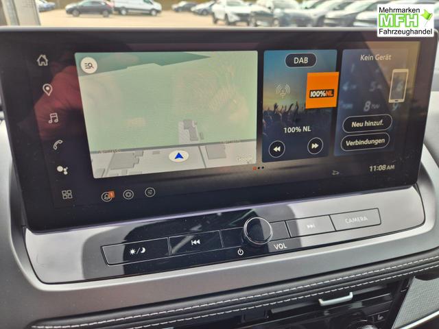 Nissan Qashqai 1.3 DIG-T MHEV 158 PS X-Tronic Tekna Voll-Leder Klimaautomatik PanoGlasdach Sitzheizung Lenkradheizung Navi Head-Up Display elektr. Heckklappe ACC PDC v+h 360&deg;Kamera DAB Bluetooth Touchscreen Apple CarPlay Android Auto 19"LM 