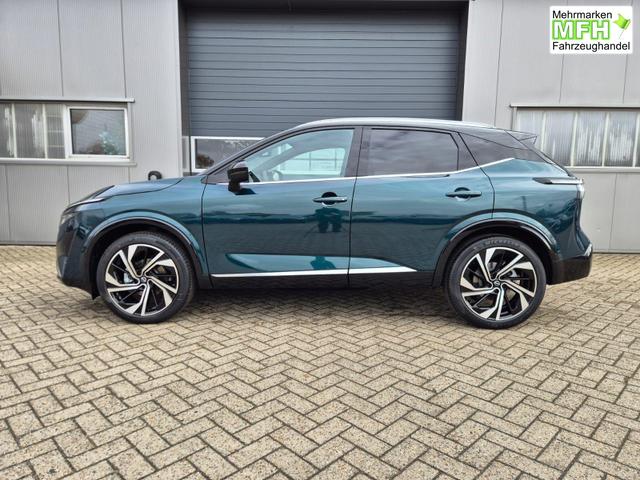 Nissan Qashqai 1.3 DIG-T MHEV 158 PS X-Tronic Tekna Premium Paket 20"LM Teil-Leder PanoGlasdach Klimaautomatik Sitzheizung Lenkradheizung Navi Head-Up Display elektr. Heckklappe ACC PDC v+h 360&deg;Kamera DAB Bluetooth Touchscreen Apple CarPlay Android Auto 