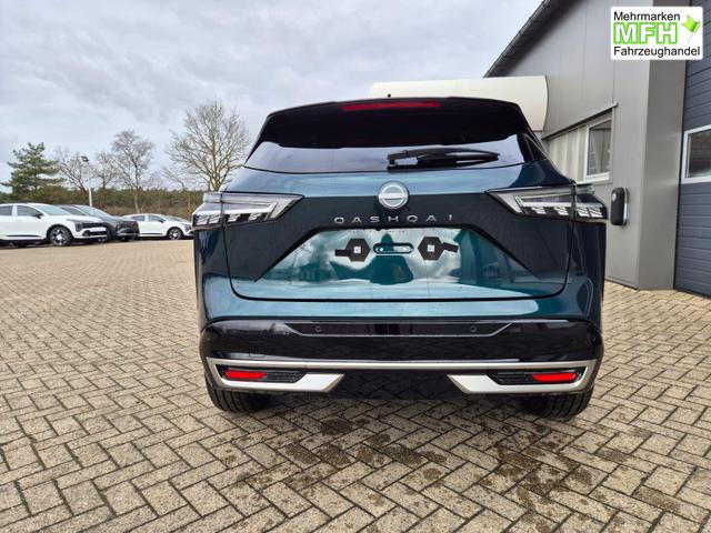 Nissan Qashqai 1.3 DIG-T MHEV 158 PS X-Tronic Tekna Premium Paket 20"LM Teil-Leder PanoGlasdach Klimaautomatik Sitzheizung Lenkradheizung Navi Head-Up Display elektr. Heckklappe ACC PDC v+h 360&deg;Kamera DAB Bluetooth Touchscreen Apple CarPlay Android Auto 
