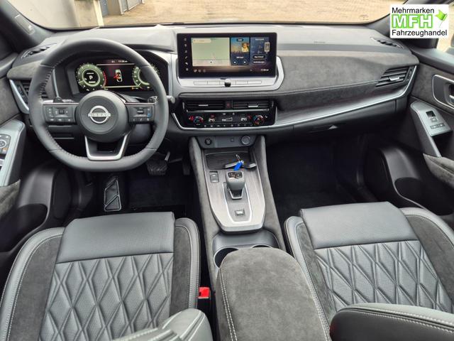 Nissan Qashqai 1.3 DIG-T MHEV 158 PS X-Tronic Tekna Premium Paket 20"LM Teil-Leder PanoGlasdach Klimaautomatik Sitzheizung Lenkradheizung Navi Head-Up Display elektr. Heckklappe ACC PDC v+h 360&deg;Kamera DAB Bluetooth Touchscreen Apple CarPlay Android Auto 
