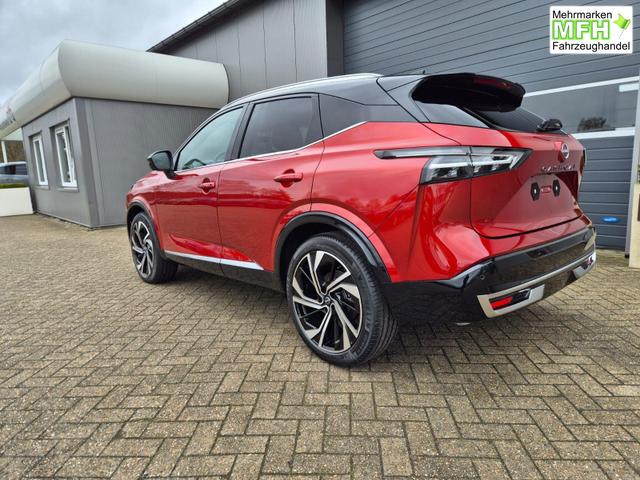 Nissan Qashqai 1.3 DIG-T MHEV 158 PS X-Tronic Tekna Premium Paket 20"LM Teil-Leder PanoGlasdach Klimaautomatik Sitzheizung Lenkradheizung Navi Head-Up Display elektr. Heckklappe ACC PDC v+h 360&deg;Kamera DAB Bluetooth Touchscreen Apple CarPlay Android Auto 