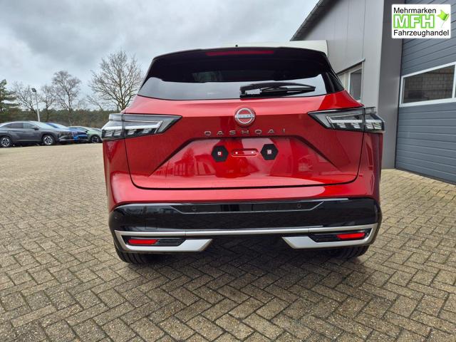 Nissan Qashqai 1.3 DIG-T MHEV 158 PS X-Tronic Tekna Premium Paket 20"LM Teil-Leder PanoGlasdach Klimaautomatik Sitzheizung Lenkradheizung Navi Head-Up Display elektr. Heckklappe ACC PDC v+h 360&deg;Kamera DAB Bluetooth Touchscreen Apple CarPlay Android Auto 