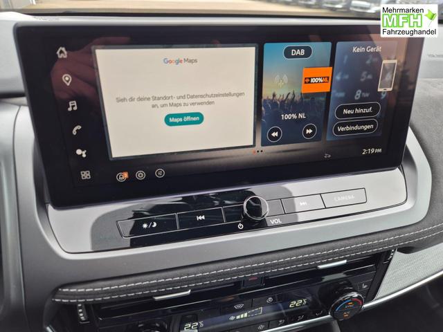 Nissan Qashqai 1.3 DIG-T MHEV 158 PS X-Tronic Tekna Premium Paket 20"LM Teil-Leder PanoGlasdach Klimaautomatik Sitzheizung Lenkradheizung Navi Head-Up Display elektr. Heckklappe ACC PDC v+h 360&deg;Kamera DAB Bluetooth Touchscreen Apple CarPlay Android Auto 