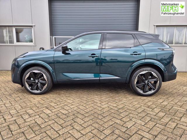 Nissan Qashqai 1.3 DIG-T MHEV 158 PS X-Tronic N-Design 20"Zoll Teil-Leder PanoGlasdach Klimaautomatik Sitzheizung Lenkradheizung Navi Head-Up Display elektr. Heckklappe ACC PDC v+h 360&deg;Kamera DAB Bluetooth Touchscreen Apple CarPlay Android Auto 