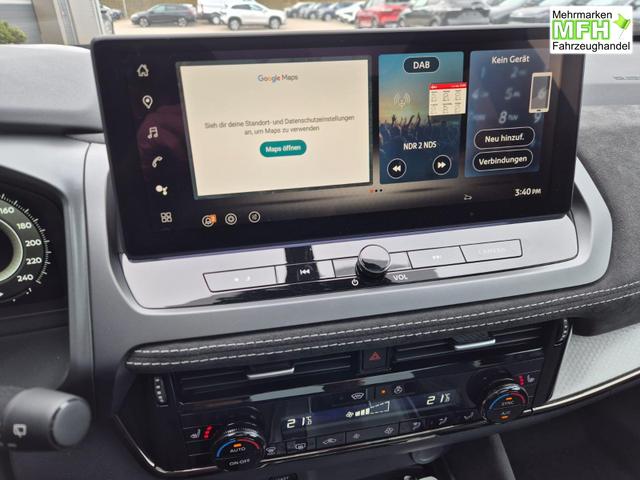 Nissan Qashqai 1.3 DIG-T MHEV 158 PS X-Tronic N-Design 20"Zoll Teil-Leder PanoGlasdach Klimaautomatik Sitzheizung Lenkradheizung Navi Head-Up Display elektr. Heckklappe ACC PDC v+h 360&deg;Kamera DAB Bluetooth Touchscreen Apple CarPlay Android Auto 