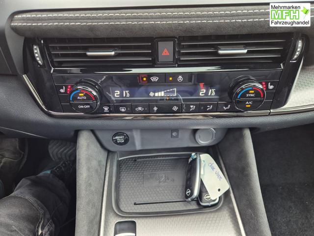 Nissan Qashqai 1.3 DIG-T MHEV 158 PS X-Tronic N-Design 20"Zoll Teil-Leder PanoGlasdach Klimaautomatik Sitzheizung Lenkradheizung Navi Head-Up Display elektr. Heckklappe ACC PDC v+h 360&deg;Kamera DAB Bluetooth Touchscreen Apple CarPlay Android Auto 